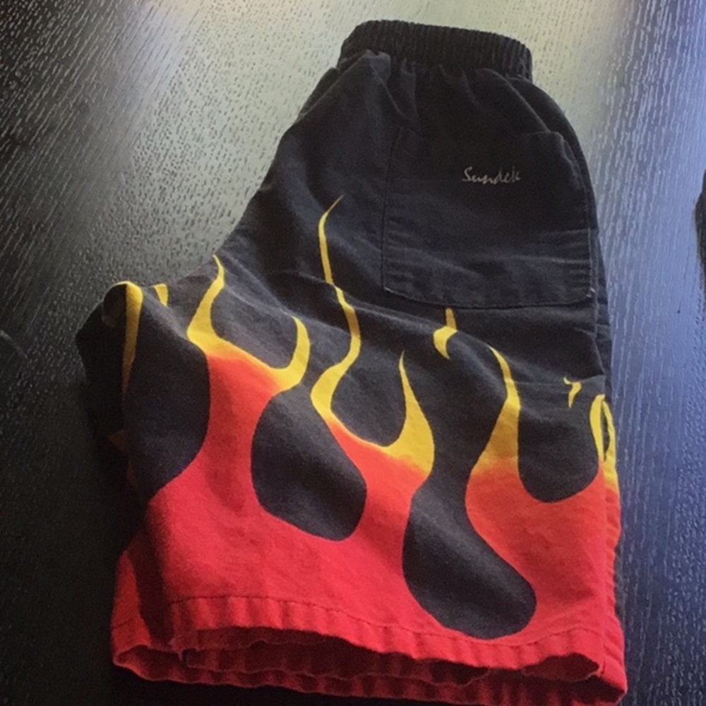Vintage - SUNDEK Flame Shorts- Rare